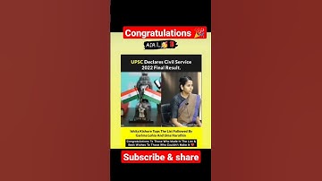 upsc topper Ishita Kishore 💥 upsc result 2022 💥 #shorts #upsc  #motivationalvideo