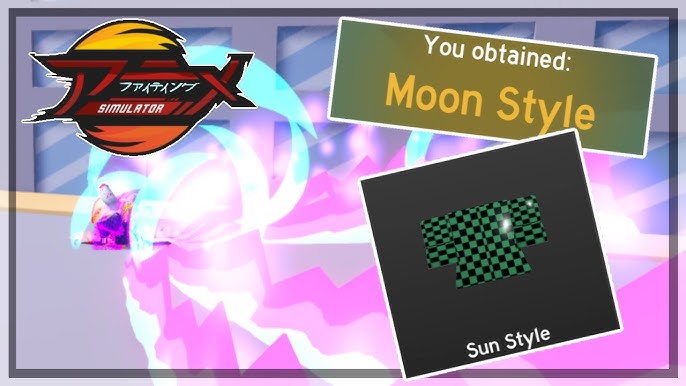 Moon Breathing Sword Style Showcase Anime Fighting Simulator Youtube