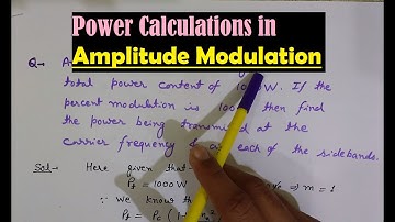 Power Relation & Calculation in AM- Amplitude Modulation- AM Modulation Problems- Modulation Index
