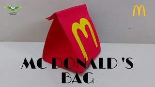 How to make an easy #Origami MC DONALD'S BAG | #Tutorial | #krishPatelCreations |