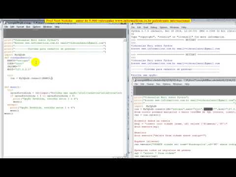 aula 5907 python   criando um programa com MySQL funcao DEF para conectar com banco
