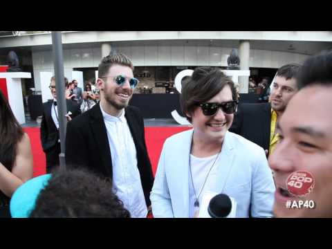 Dom Lau chats to George Sheppard, Jay Bovino & Michael Chugg on the ARIA Red Carpet