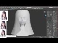 3Dmax教程,日向雏田手绘角色建模教学,零基础布线教学。