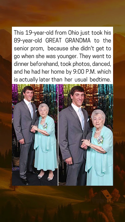 19-Year-Old Takes 89-Year-Old Great Grandma To Prom - YouTube