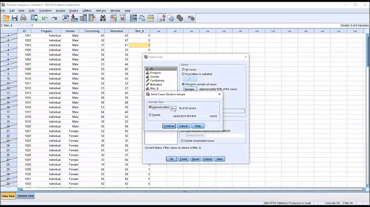 Selecting a Random Sample using SPSS