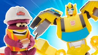 Bumblebee&#39;s Giant Robot Construction | Transformers x Play-Doh | Play-Doh Show | Play-Doh Official