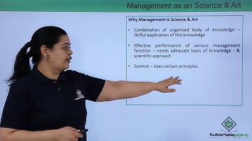 Class 12th – Management as an Science and Art | Business Studies | Tutorials Point
