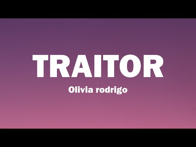 Olivia rodrigo - Traitor. #musicas #oliviarodrigo #traitor #pop #music