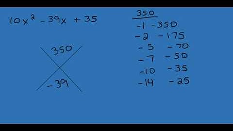 Factor Using the Box Method (Ax-B)(Cx-D)