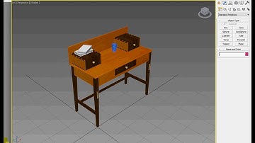 Shaker Writing Desk- Drawer Animation (3dsMax)
