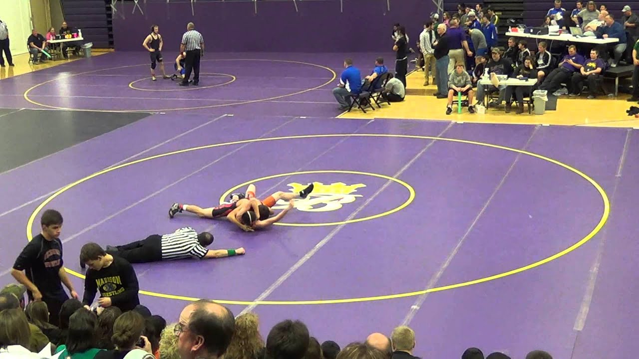 2014 Wrestling Blissfield Invitational Gage C. Match 1 YouTube