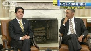 TPP交渉参加へ前進　反対派の説得材料獲得（13/02/23）