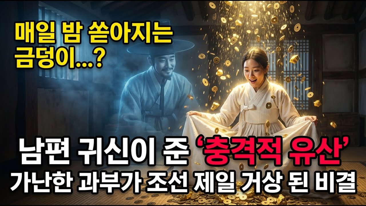 매일 밤 돈벼락 내려주는 남편 귀신과 사는 과부 |야담|옛날이야기|사이다|권선징악