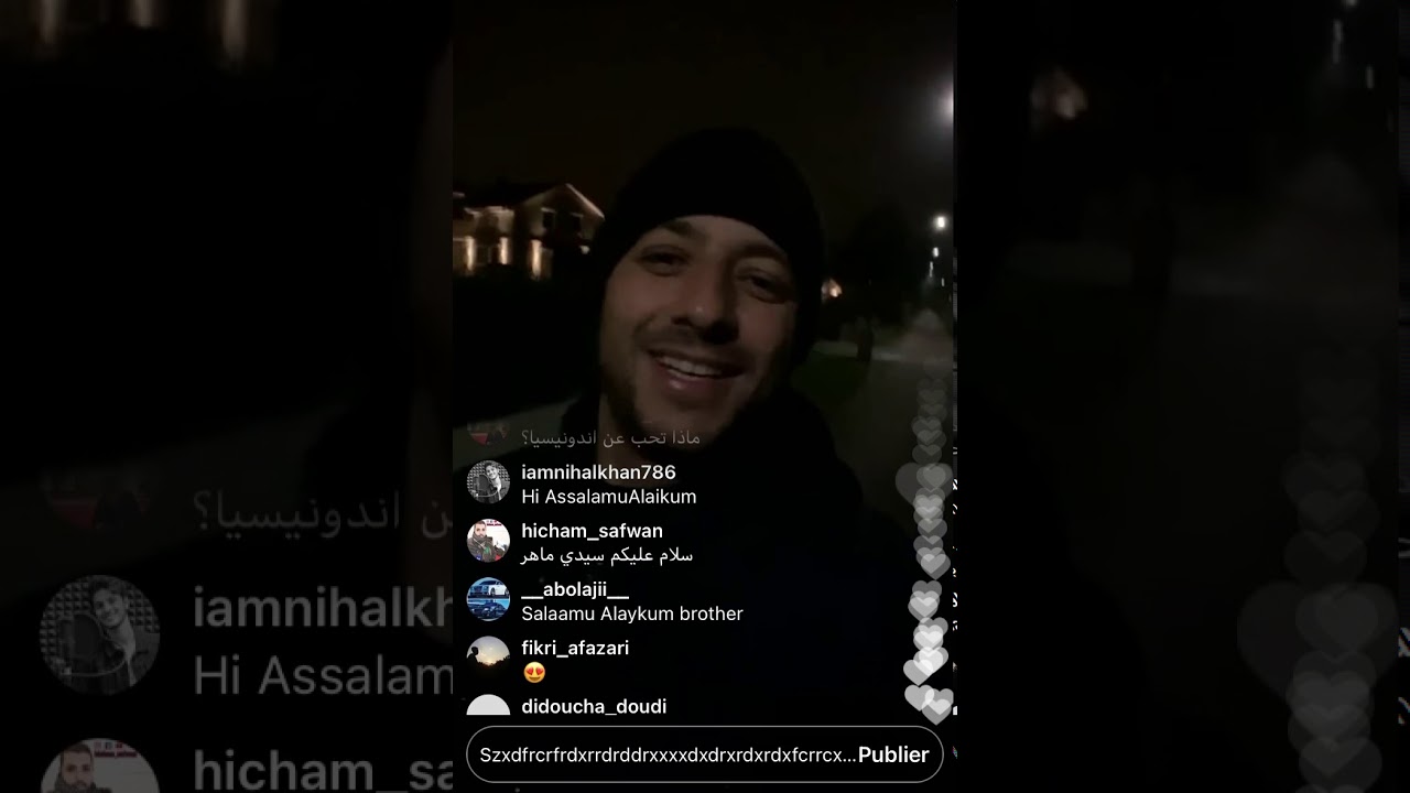 MAHER ZAIN IN INSTAGRAM LIVE ..