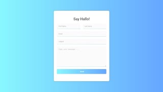 How to design an awesome contact form design by using html5 and css3 (style 1)