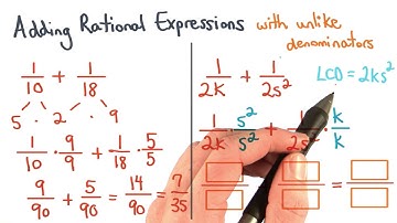 Add Rational Expressions Like Denominators - Visualizing Algebra