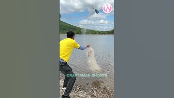 The tools and posture for throwing fishing nets like this are amazing #tools #shorts