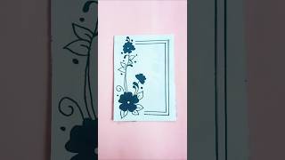 Black Bold 🖤 Corner School Project Front Page Design #shorts #schoolproject #borderdesign #ytshorts