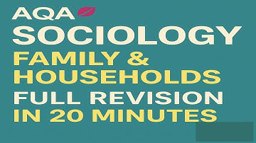AQA A-LEVEL SOCIOLOGY FAMILY AND HOUSEHOLDS | FULL REVISION IN 20 MINS