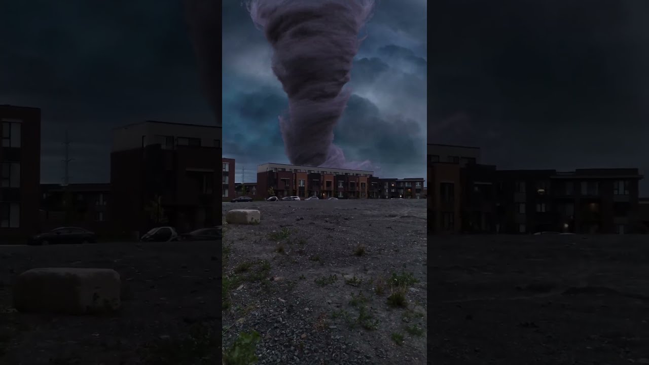 Tornado With Lightning Hurricane