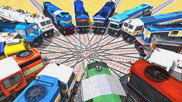 16 TRAINS CROSSING ON BUMPY RAILROAD DIAMOND CROSSING - Train Simulator 2022 | #RailroadÇrossing