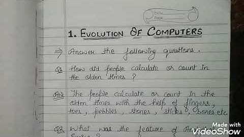 Class 4th | Chapter 1: Evolution Of Computers (Part 2)
