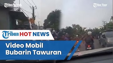 Dikejar Sampai ada yang Tabrakan, Sebuah Mobil Bubarin Aksi Tawuran Pelajar