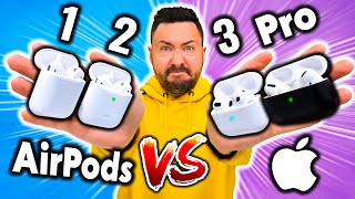 AirPods 3 vs AirPods 2 vs AirPods Pro vs AirPods 1 : le Gros Comparatif !