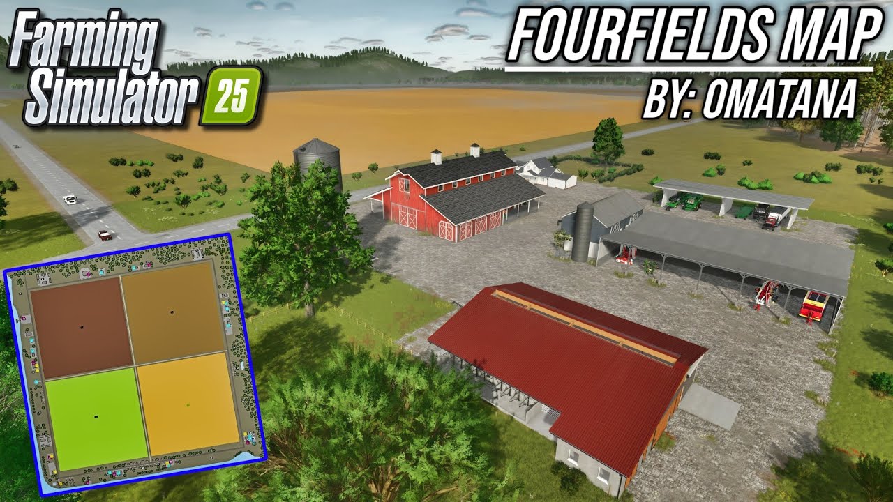 FourFields Map by OmaTana | Farming Simulator 25