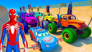 GTA V SPIDERMAN MCQUEEN CRAZY, FIVE NIGHTS AT FREDDY'S, POPPY PLAYTIME, RAINBOW FRIENDS