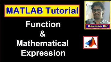 MATLAB Tutorial - Function and Mathematical Expression on matlab