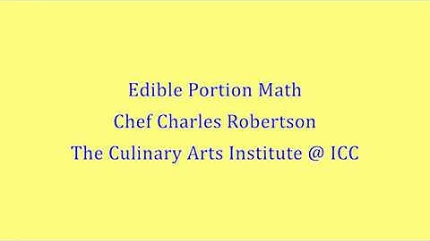 Edible Portion Math