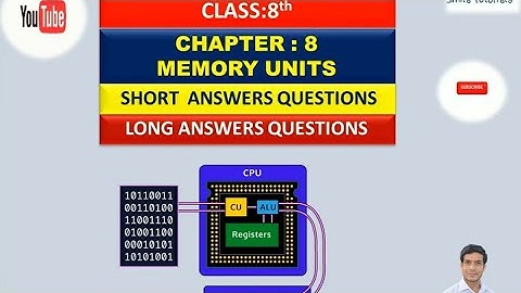 Class:8th Chapter-8 Memory Unit Short and Long Answer Questions.