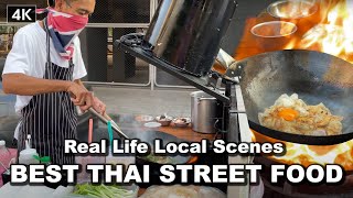 【4K】Fried rice and Thai basil stir fry food truck Bangkok  | Best Thai Street Food