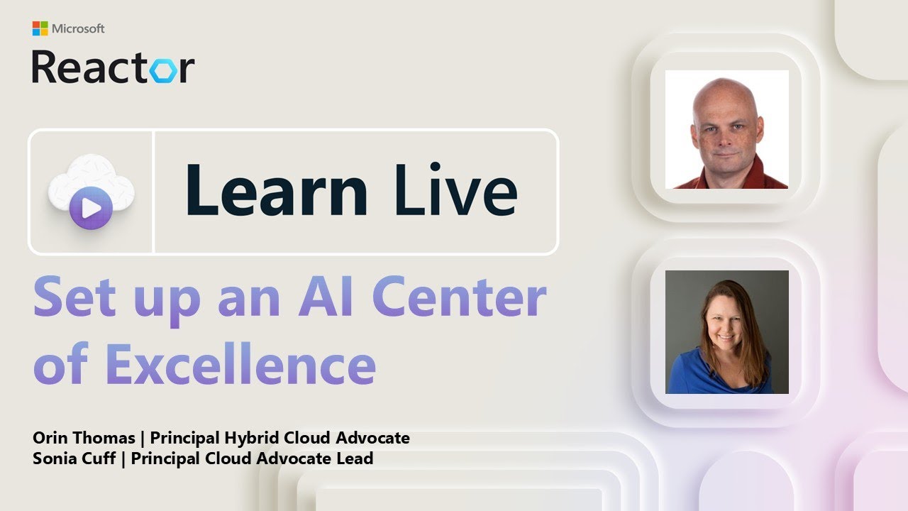 Learn Live: Set up an AI Center of Excellence - YouTube