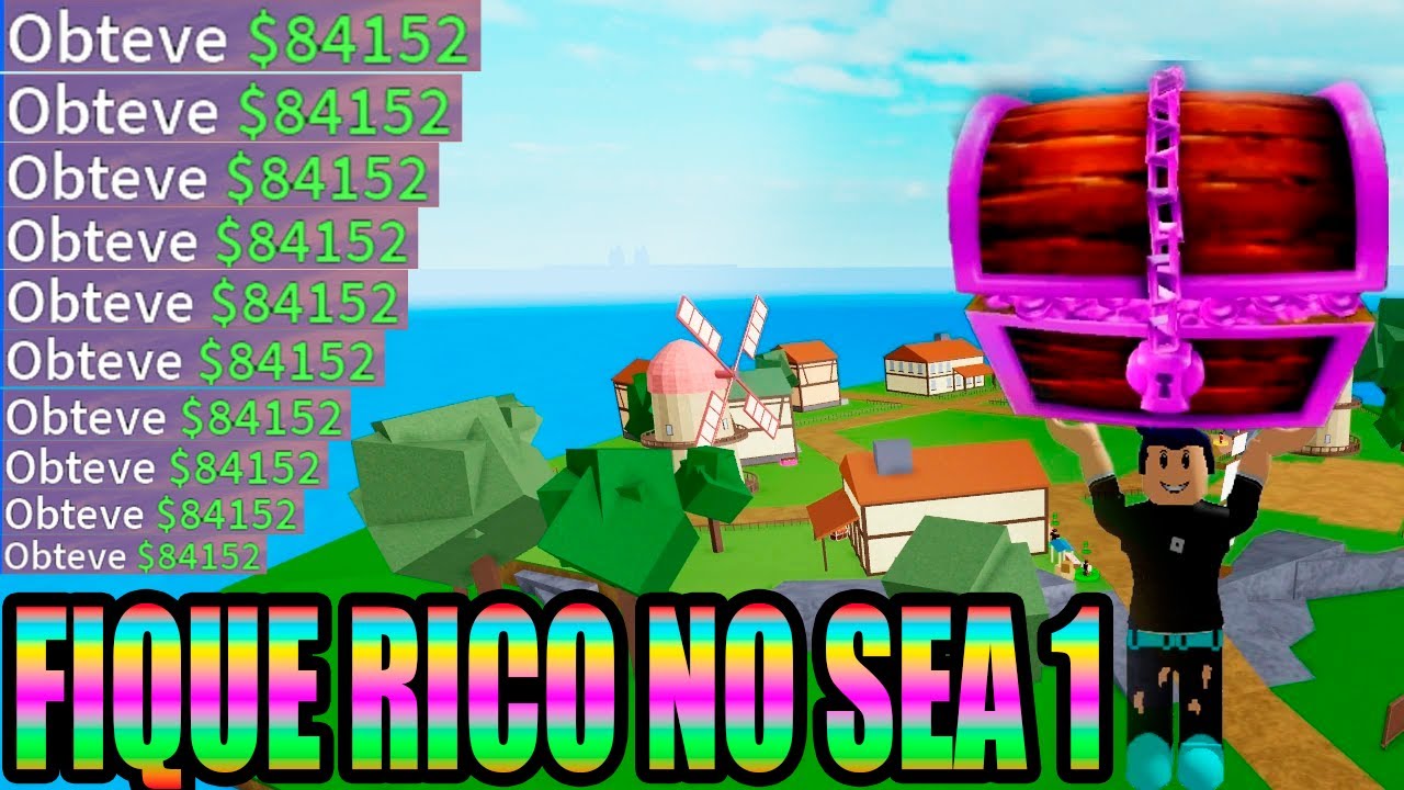 COMO CONSEGUIR MUITO DINHEIRO NO BLOX FRUIT SEA 1! #roblox #bloxfruit