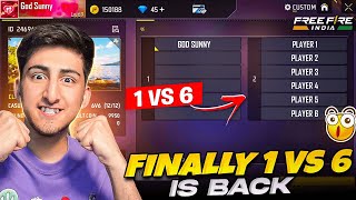 Finally 1 Vs 6 Is Back😱🤬Crazy Match - Free Fire India