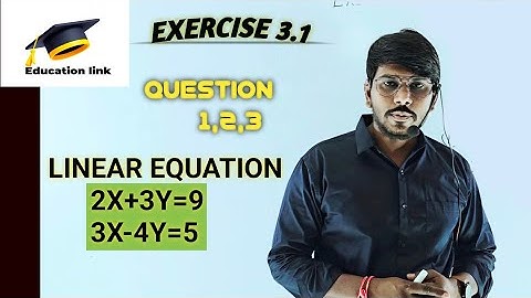 Class 10 maths exercise 3.1 question 1,2,3# linear questions#important questions