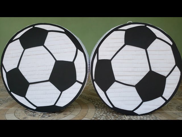 Piñata de fútbol ⚽️ fácil y rápido desde 0. Cómo hacer piñatas