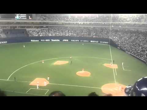 2016年 3月29日　広島対中日　中日ドラゴンズ80周年　ナゴヤドーム開幕戦　チャンステーマ　サウスポー　大島打席