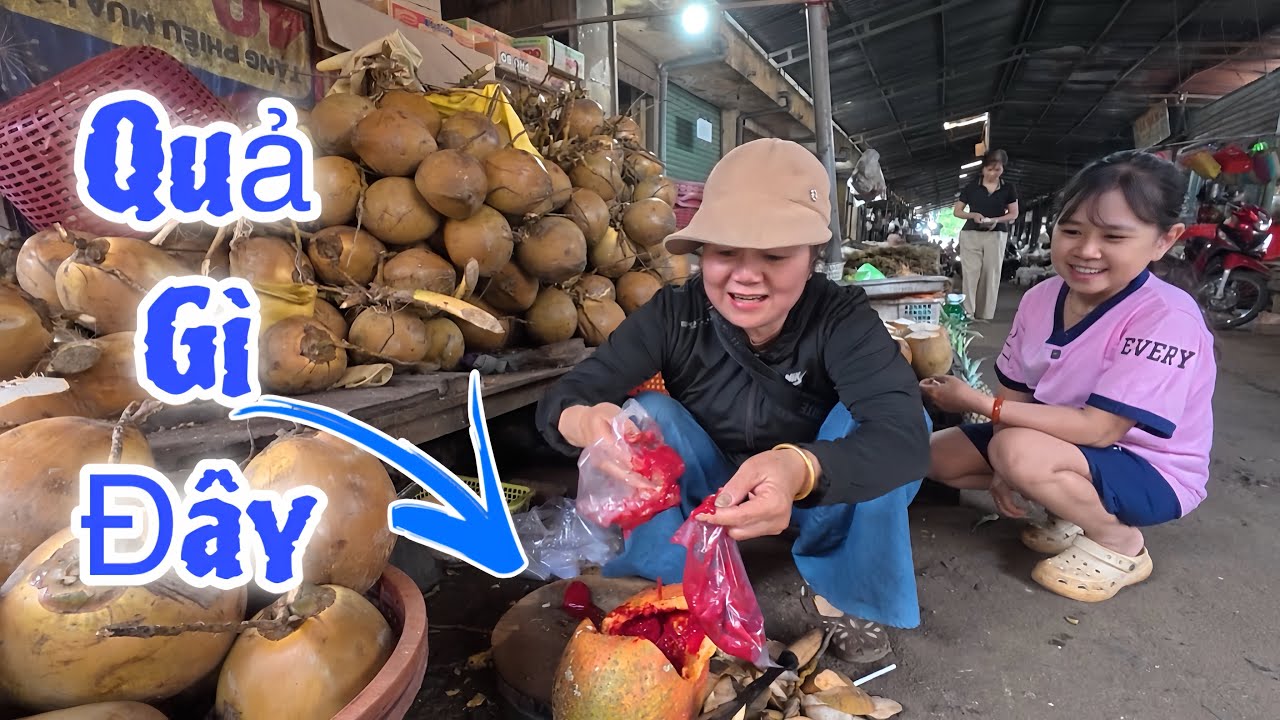 Hai Vợ Chồng Rủ Nhau Đi Chợ Mua Quả Này Về Nấu & Cảnh Chợ Buổi Chiều Tấp Nập || Hải Tí Hon