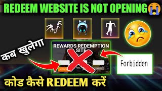 HOW TO OPEN REDEEMPTION WEBSITE | FORBIDDEN PROBLEM FREE FIRE | FREE ROBO PET WEBSITE NOT OPENING