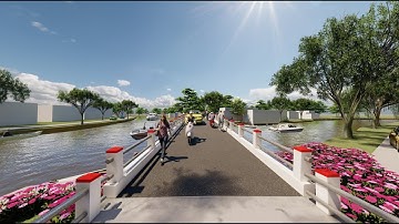 [Sketchup + Lumion] Dựng phối cảnh báo cáo phương án Cầu Ông Thiện - Cần Thơ