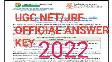 ugc net/jrf answer key download/ugc net answer key 2022/ugc net/jrf official answer key upload 2022