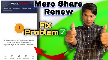 CRN Number Is Not Registered ! Please Registered Your CRN Number in C-ASBA