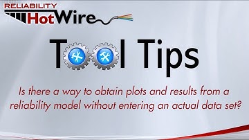 Software Tool Tip: Obtaining Plots and Results from a Reliability Model