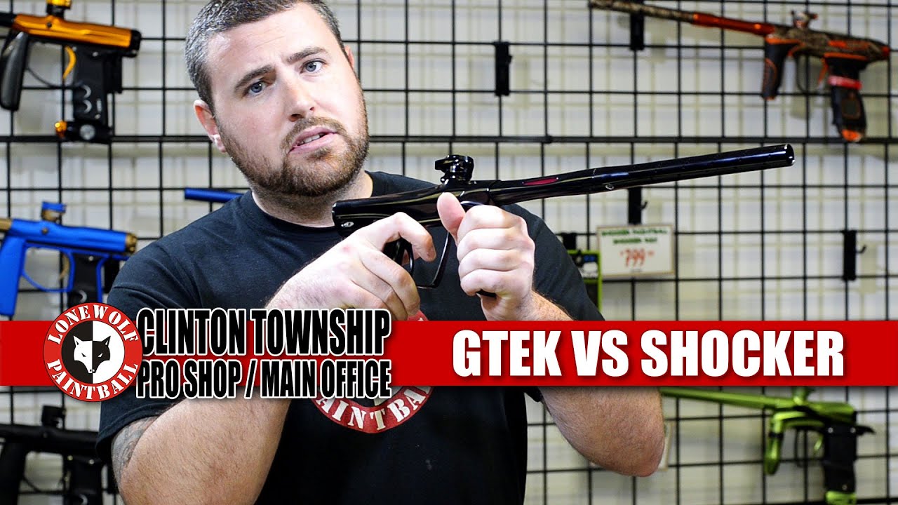 Planet Eclipse Gtek vs SP Shocker RSX Paintball Gun Comparison Lone Wolf Paintball Michigan