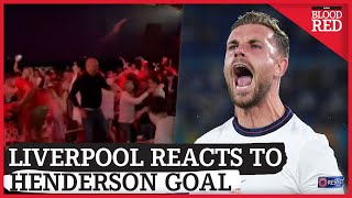 Liverpool erupts as Jordan Henderson scores first international goal | England 4-0 Ukraine