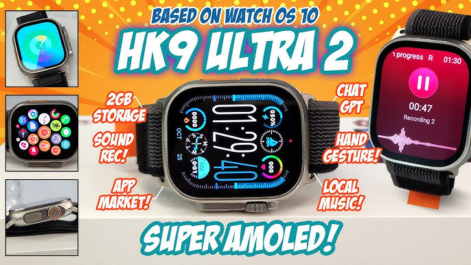 Smartwatch HK9 Ultra 2 Amoled 2 GB Rosado - Oechsle