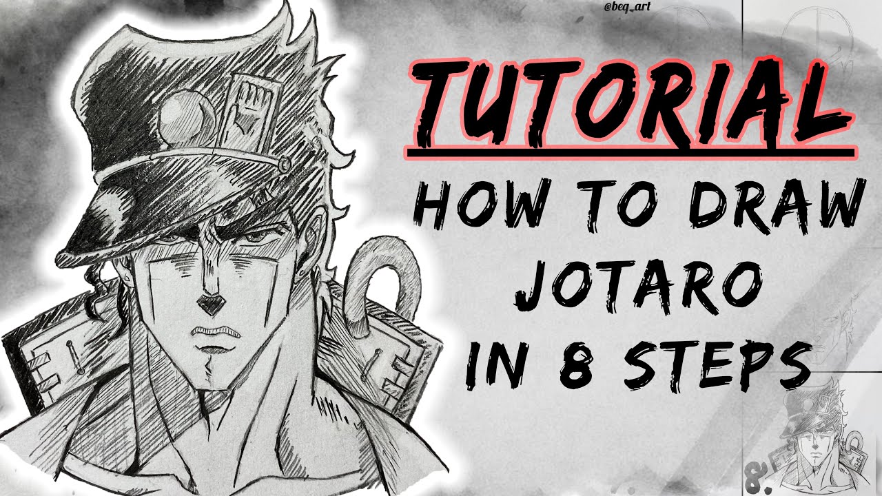 How To Draw Jotaro (Pose), Step By Step